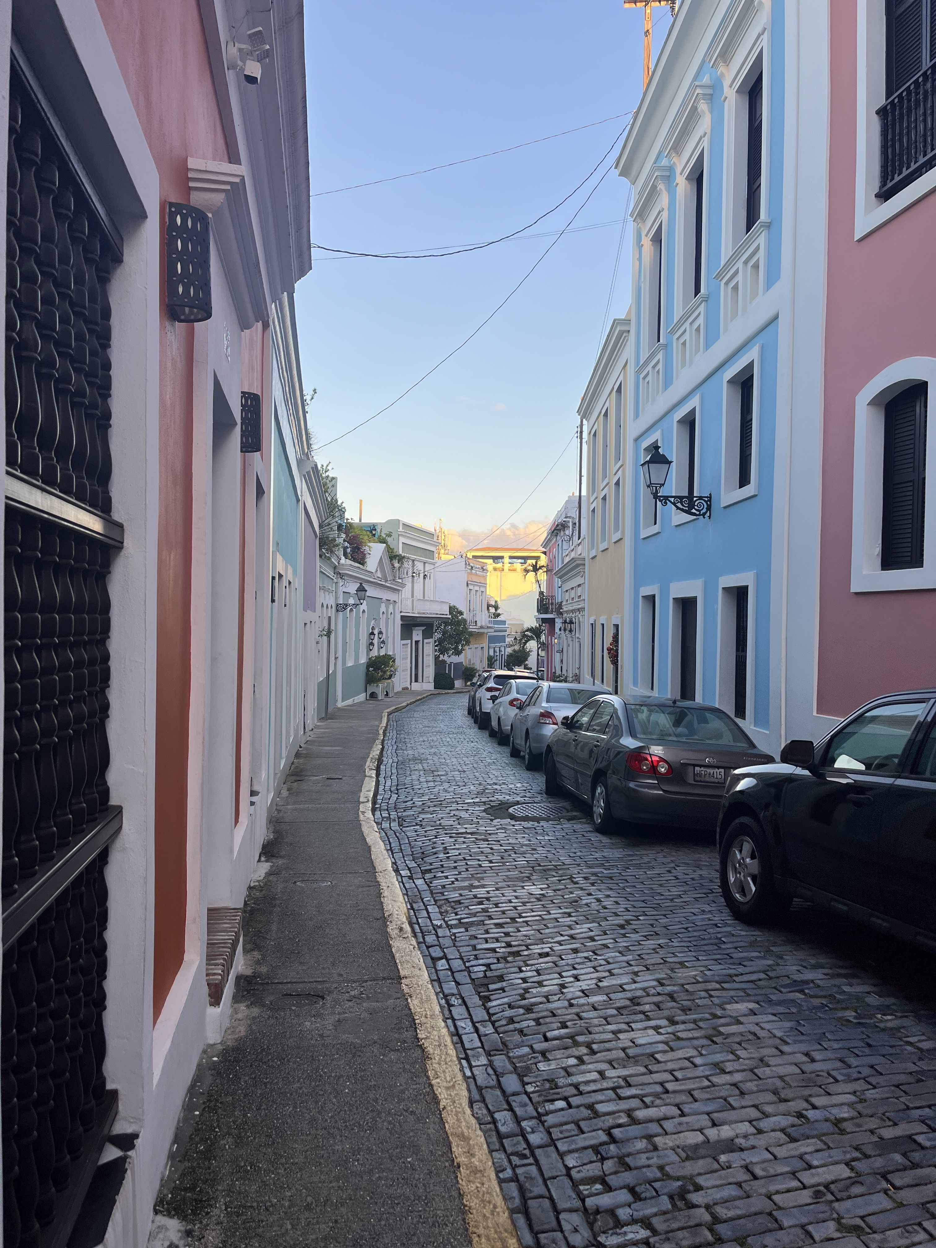Cobblestone street in the Old San Juan neighborhood